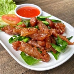 [อร่อยซ่ากับโค้ก] หมู แดดเดียว ทอด +  โค้ก ออริจินัล (กระป๋อง)