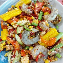 ตำข้าวโพดกุ้งสด