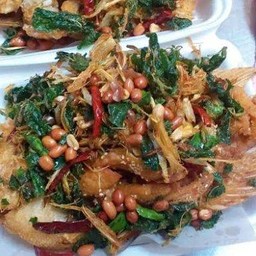 ปลาทับทิมทอดสมุนไพร