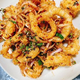 (กับข้าว) - ยำหมึกวง แซ่บจี๊ด