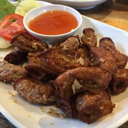 ไส้อ่อนหมูทอด