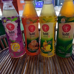 โออิชิ(ระบุระบุชื่อด้วย)มีสีเหลือง,สีม่วง