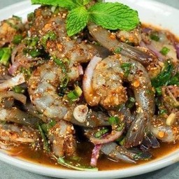 ลาบกุ้งสด