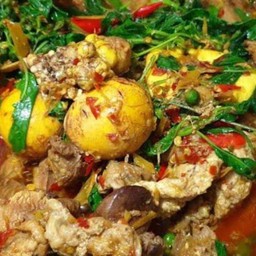 ผัดเผ็ดไก่บ้านแท้