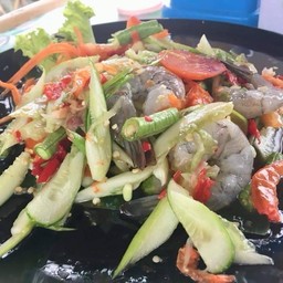 ตำแตงกุ้งสด