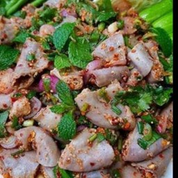 ลาบไส้อ่อนหมู