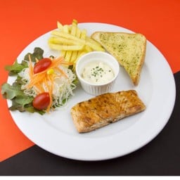 สเต็กแซลมอนย่าง