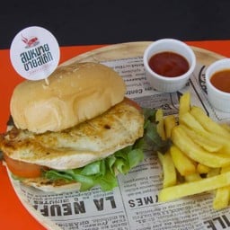 เบอร์เกอร์อกไก่ย่าง