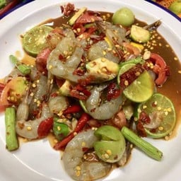 ตำเหลากุ้งสด