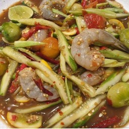 ตำแตงกุ้งสด