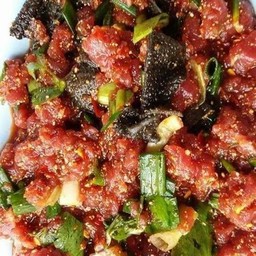 ลาบเนื้อดิบขม สับ