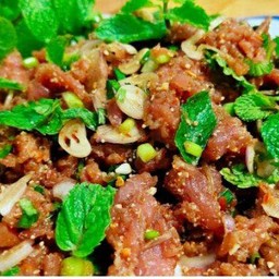 ก้อยมะนาวไม่ใส่เลือด สับ