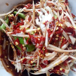 ตำปูปลาร้า (ไม่ใส่น้ำตาล)