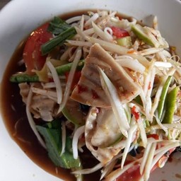 ตำหมูยอมะละกอปลาร้า