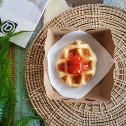 วาฟเฟิลเบลเยี่ยม รส สตอเบอรี่