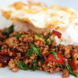 ข้าวกระเพราหมูสับ+ไข่ดาว