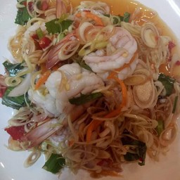 ยำตะไคร้กุ้งสด