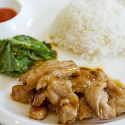 ข้าวหมูทอดกระเทียม