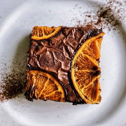 Homemade Fudgy ORANGE BROWNIE