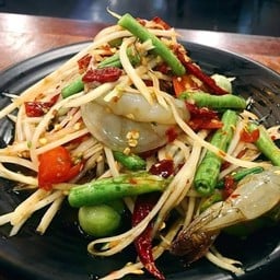 ตำปลาร้ากุ้งสด