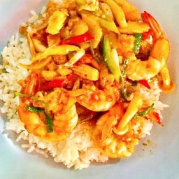 ข้าวราดพริกเผากุ้ง