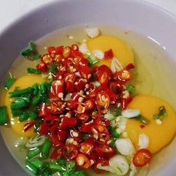 ข้าวไข่เจียว ต้นหอมพริกซอย