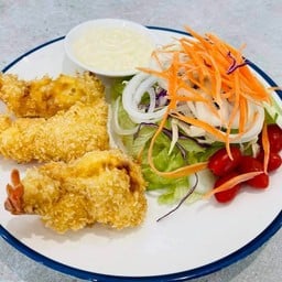 สลัดกุ้งทอด