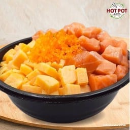 ข้าวหน้าแซลมอน+ไข่หวาน