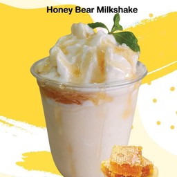 นมหมีปั่นราดน้ำผึ้ง