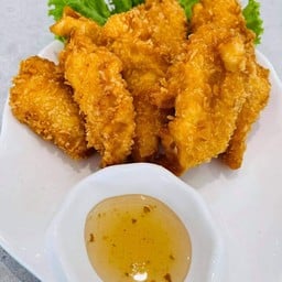 ปลาหมึกชุบแป้งทอด