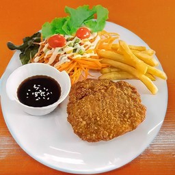 สเต็กไก่กรอบ