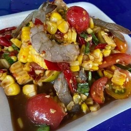 ตำข้าวโพ้ดกุ้งสด