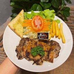 สเต็กไก่พริกไทยดำ