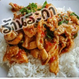 ข้าวกระเพราหมูชิ้น
