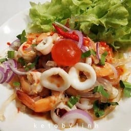 ยำเส้นแก้วทะเล (กุ้ง+หมึก+หอย)