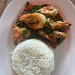 ข้าวกระเพรากุ้ง สุดเด็ด😋😋