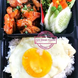 ข้าวไก่เทอริยากิิ+ ไข่ดาว