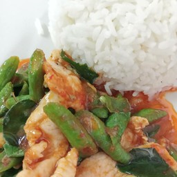 ข้าว+ผัดพริกแกงไก่