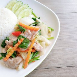 ผักรวม หมูหมัก