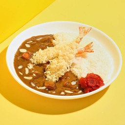 ข้าวแกงกะหรี่กุ้งเทมปุระชีส