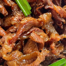 ข้าวเหนียวเนื้อแดดเดียว