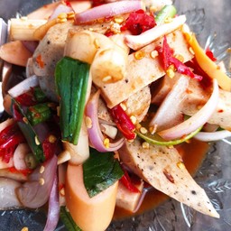 ยำหมูยอน้ำปลาร้า