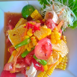 ตำข้าวโพด-ไข่เค็ม