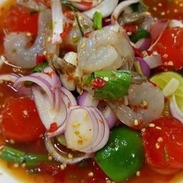 ยำเกาเหลาไข่แดงเค็ม+กุ้งสด