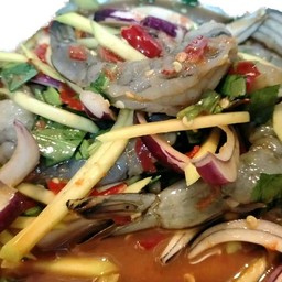 ยำแซ่บกุ้งสด