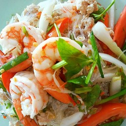 ยำวุ้นเส้น+กุ้ง