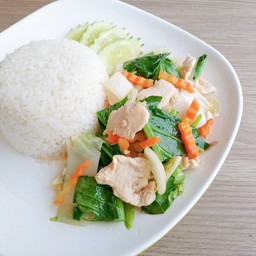 ผักรวม ไก่