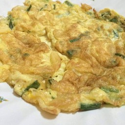 ไข่เจียวต้นหอม ราดข้าว