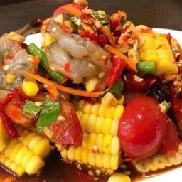 ตำข้าวโพดปลาร้ากุ้งสด