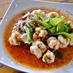 ลาบกุ้งลวก